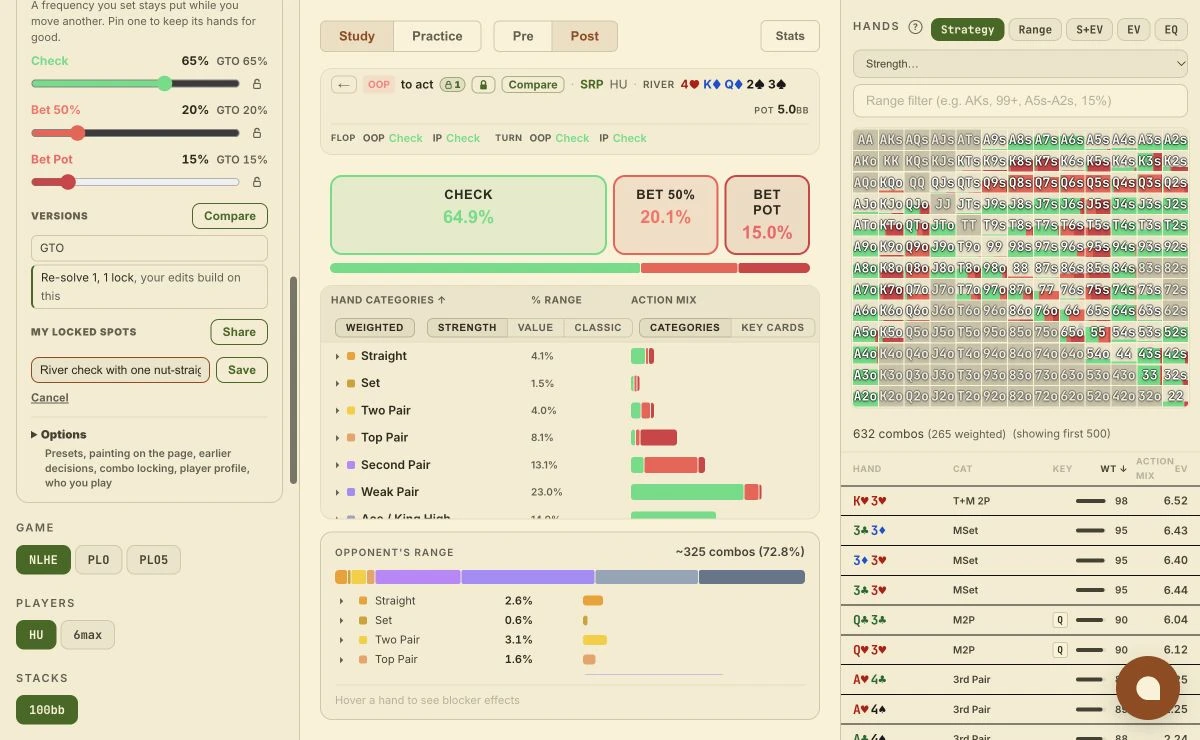 Name and Save controls for a locked river beside its result versions